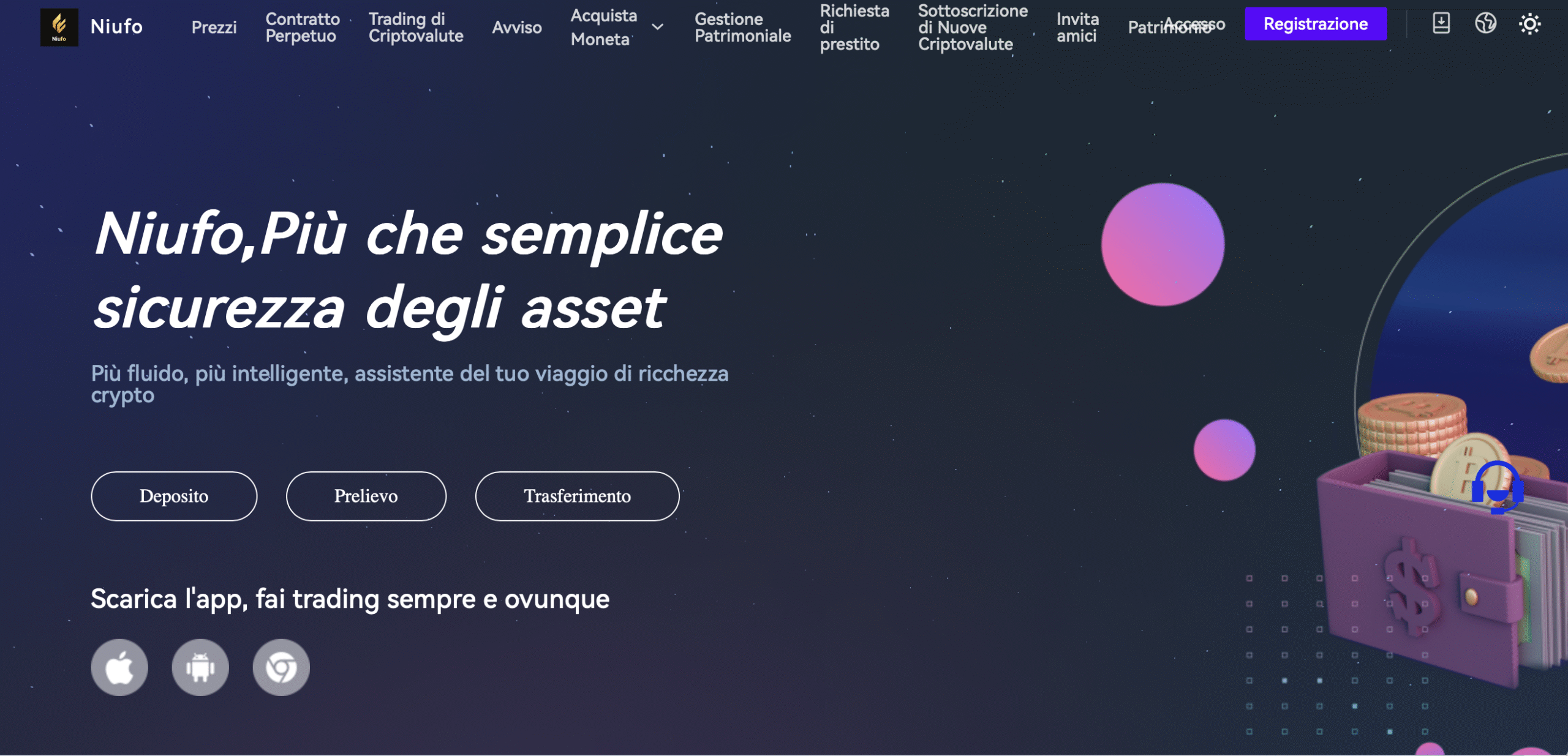 Screenshot of the Niufo website, showcasing various investment options and claims of high returns.