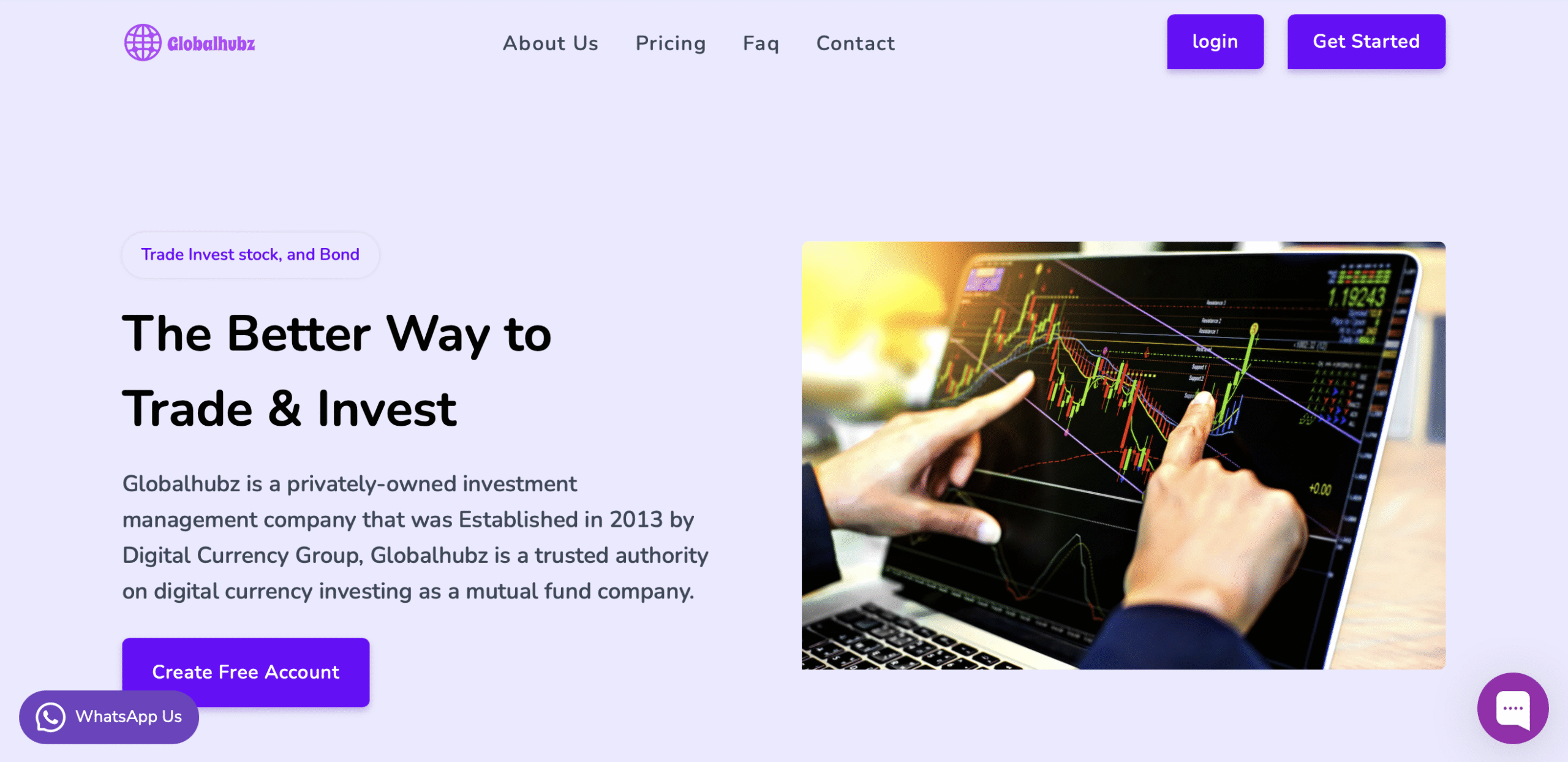 Computer screen displaying financial charts and investment data, representing online trading platforms