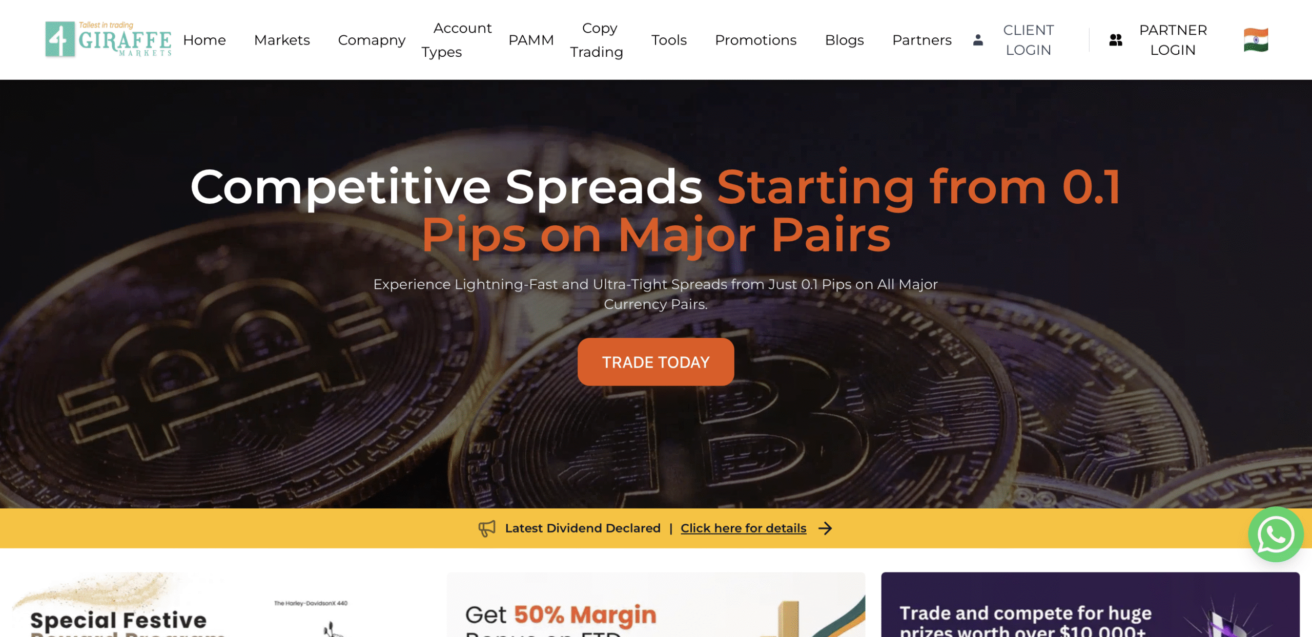 Computer screen displaying a trading dashboard, representing online trading platforms and investment opportunities