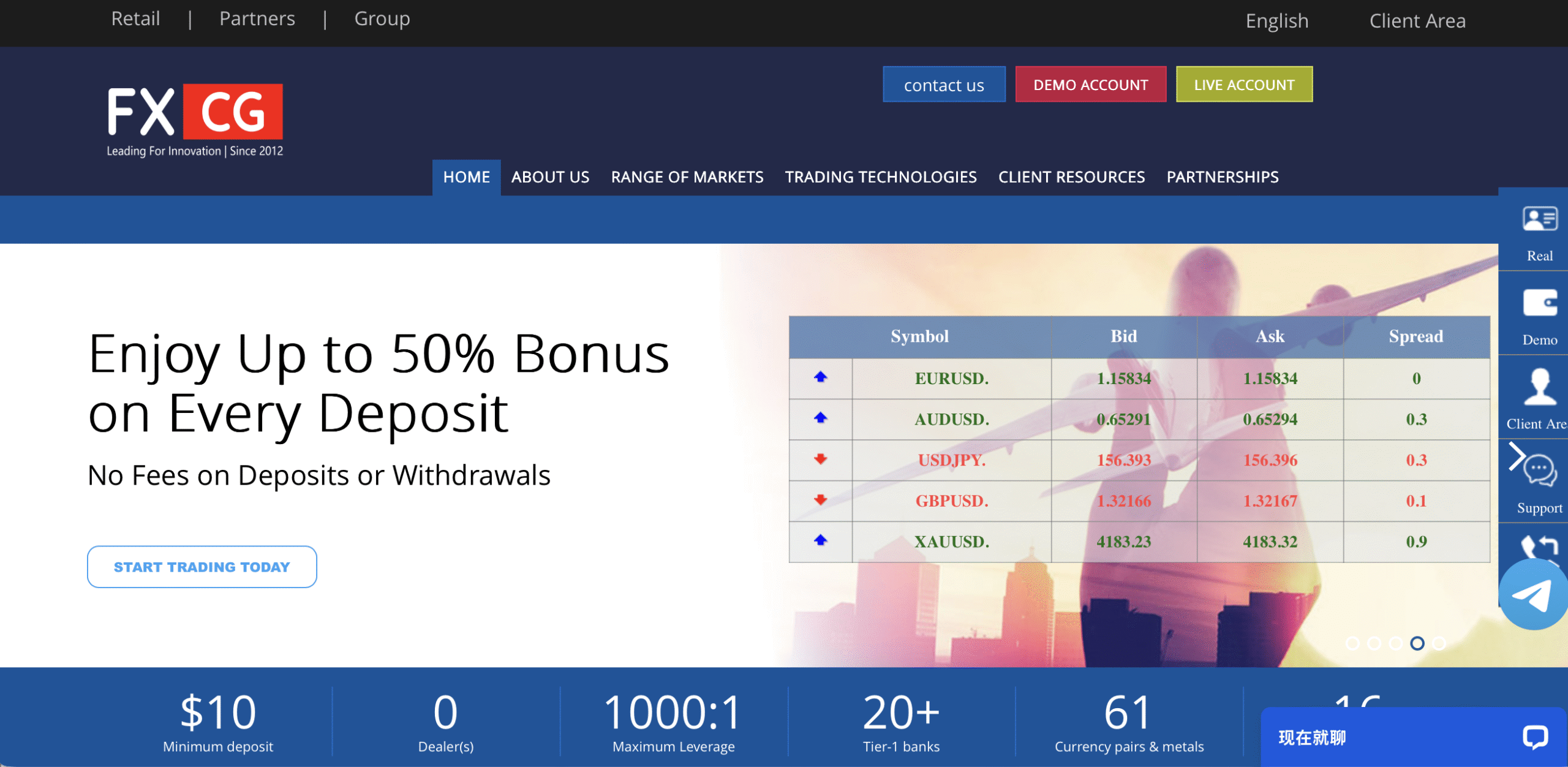 fxcg Screenshot of a deceptive trading platform showcasing unrealistic promises of high returns.