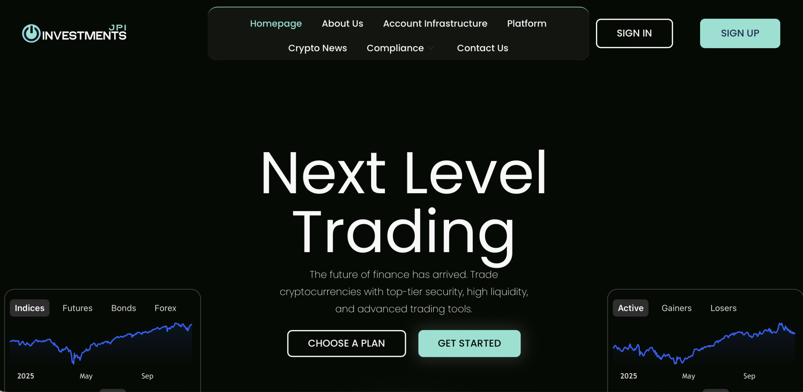 Screenshot of the JPI Investments platform, showcasing its misleading investment claims.