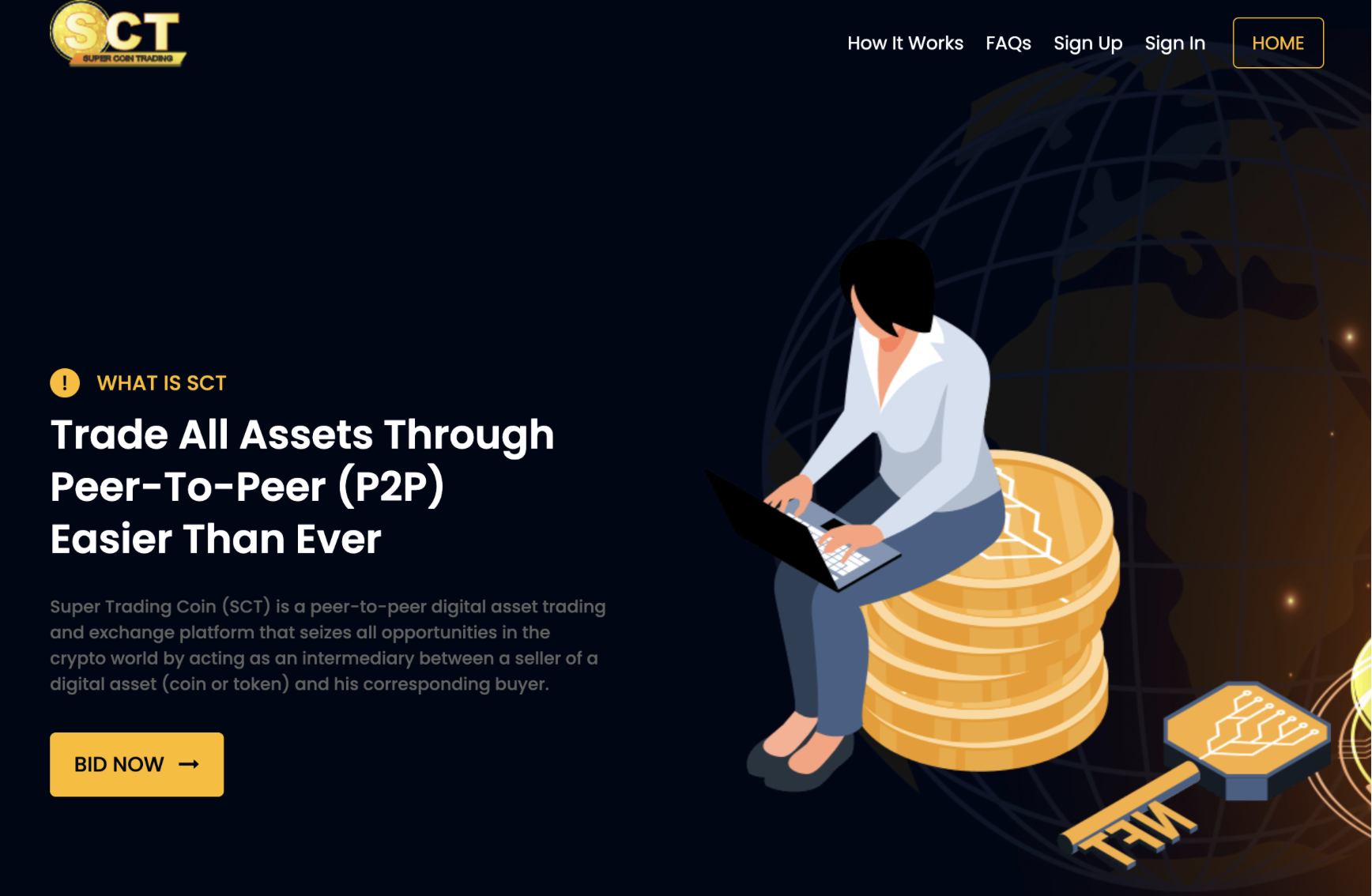 supercoinfx Screenshot of the fraudulent trading platform supercoinfx showcasing its misleading marketing.