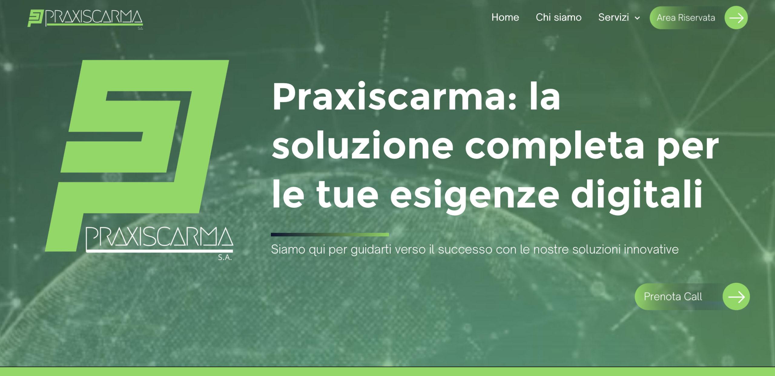 Screenshot of the fraudulent trading platform praxiscarma showcasing its misleading marketing.