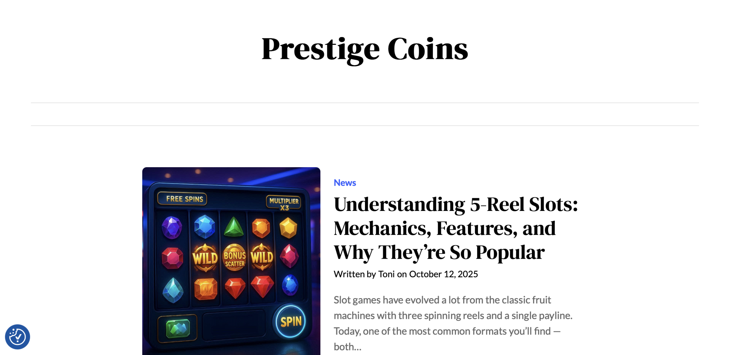 Screenshot of the fraudulent trading platform PrestigeCoins, showcasing its misleading marketing.