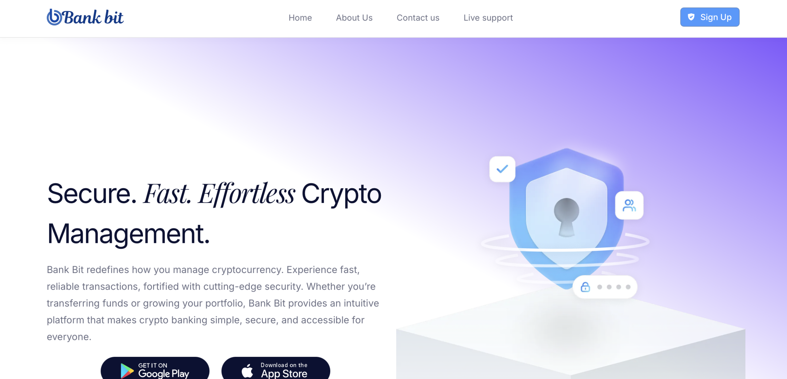 Screenshot of the fraudulent trading platform bank bit, showcasing its misleading marketing.