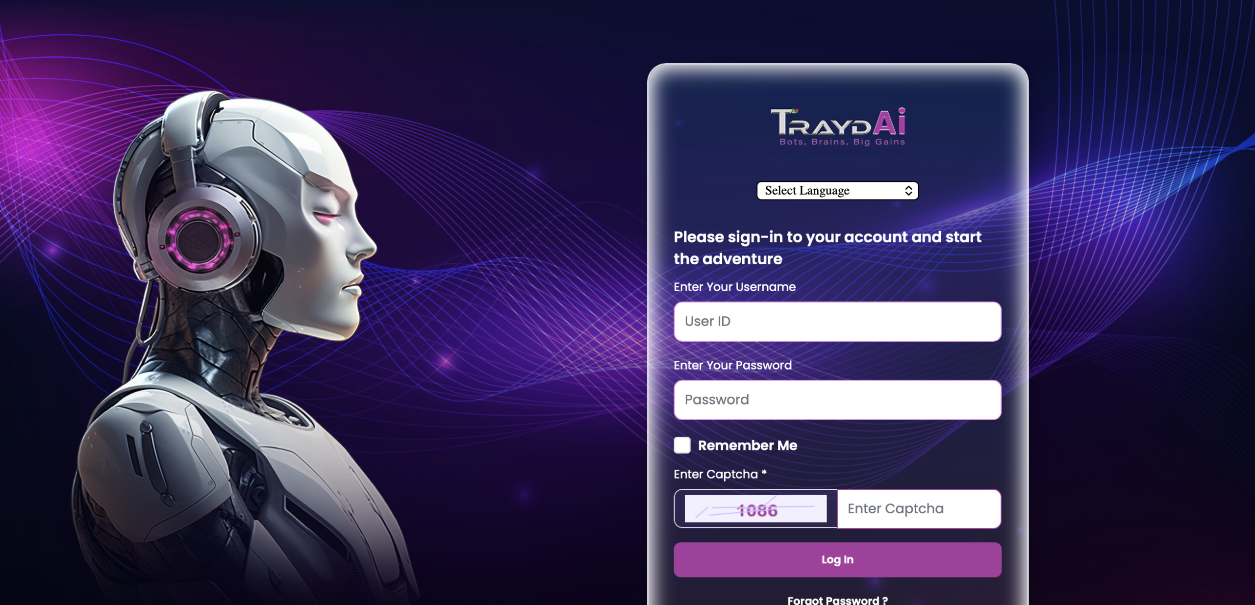 Screenshot of the fraudulent trading platform TrayDai, showcasing its misleading marketing.