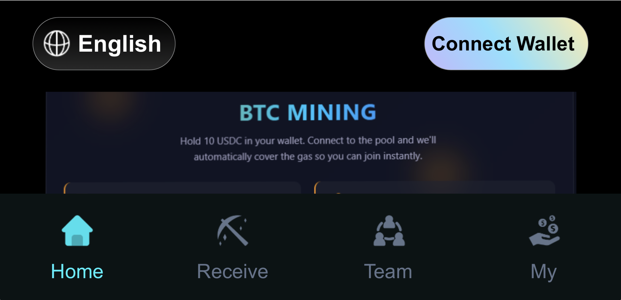 Screenshot of the fraudulent trading platform Moon Mining, showcasing its misleading marketing.