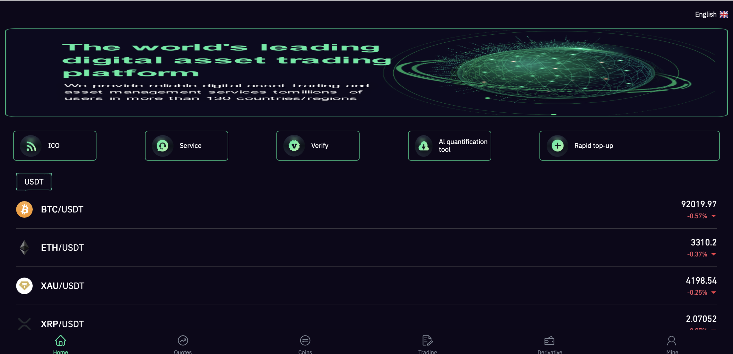 Screenshot of the fraudulent trading platform Bitgopro, showcasing its misleading marketing.