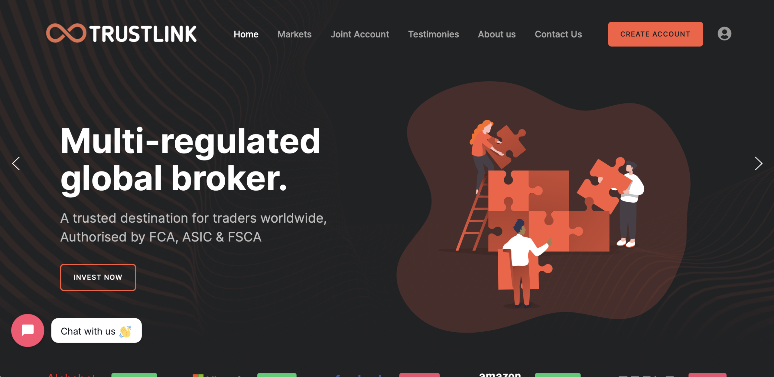 TRUSTLINK INVESTMENT trading dashboard used in suspected online investment scam