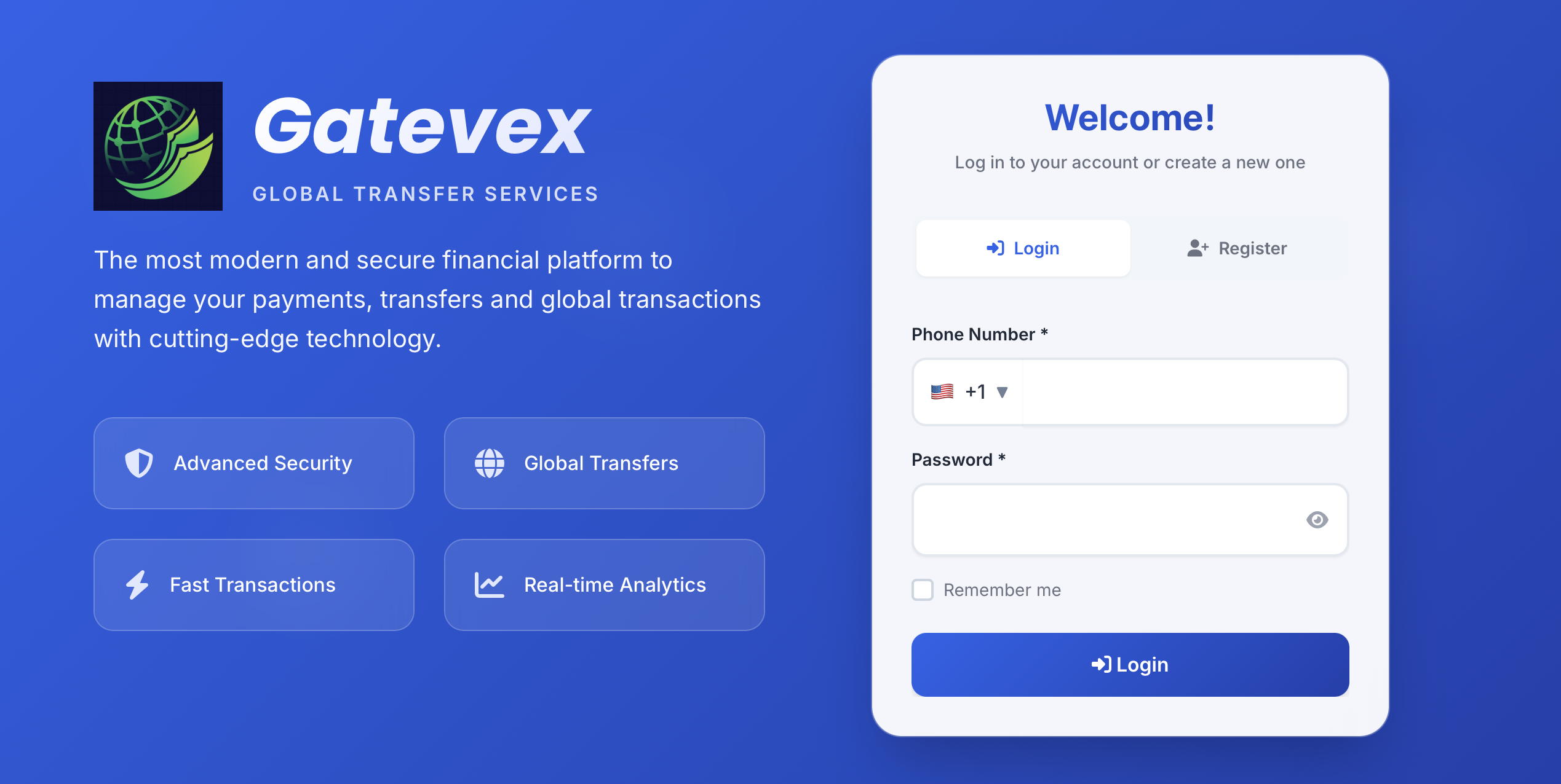 gatevex Screenshot of the fraudulent trading platform gatevex, showcasing its misleading marketing.