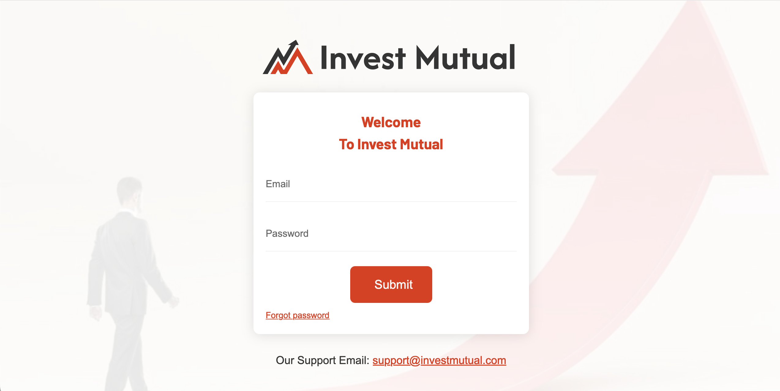 Screenshot of the fraudulent trading platform Invest Mutual, showcasing its misleading marketing.