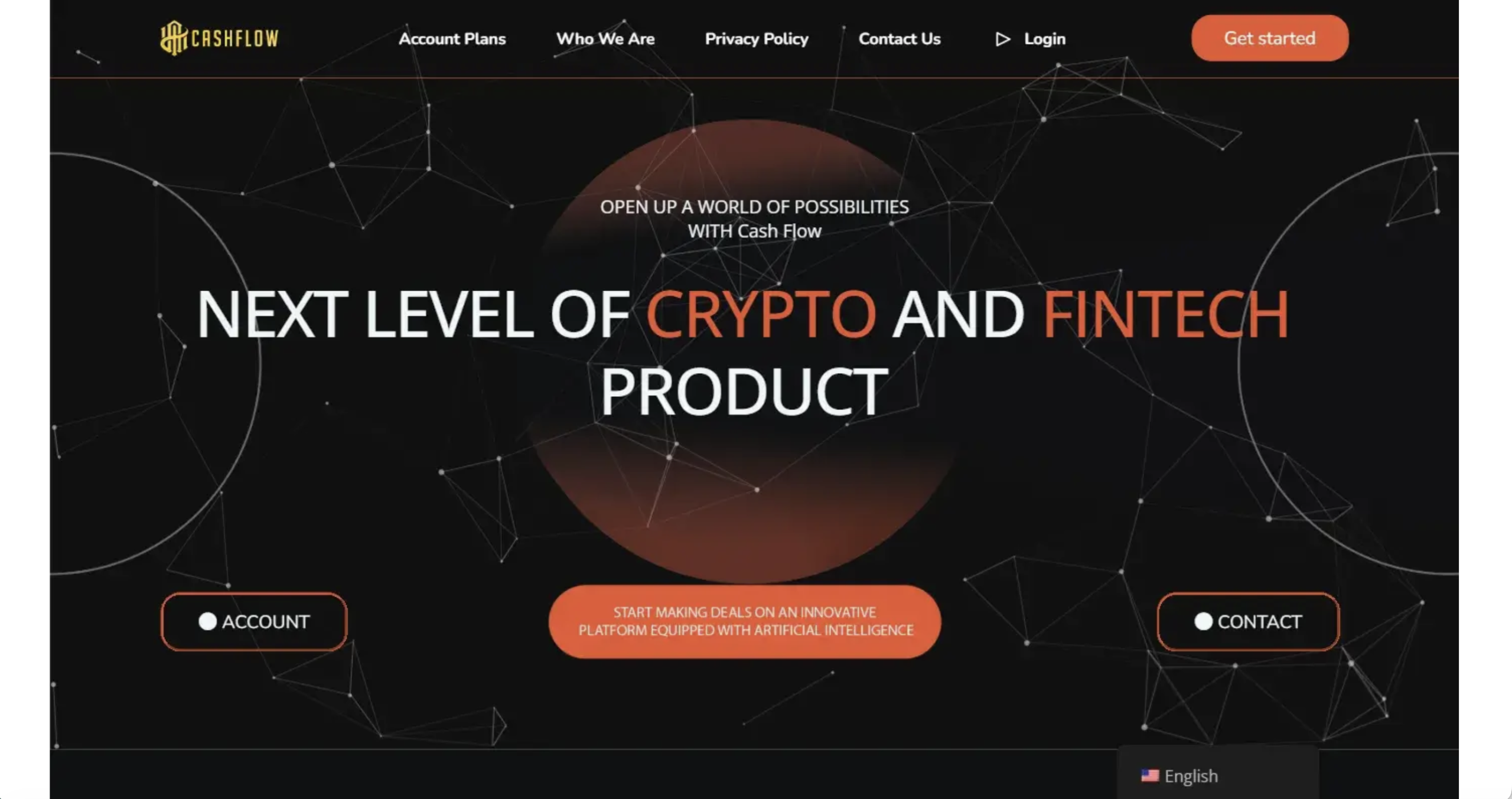 Cash Flow website homepage - A screenshot of the Cash Flow homepage showcasing its interface and promotional banners.