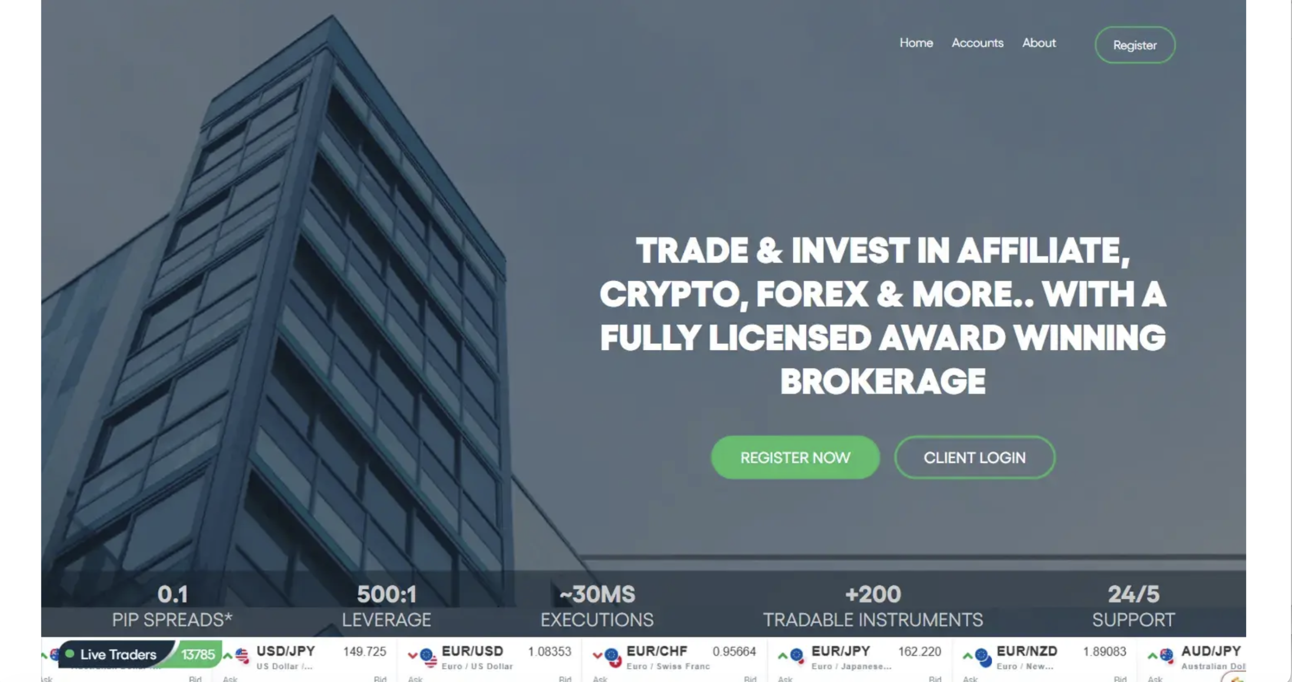 ELF Trades website homepage - A screenshot of the ELF Trades homepage showcasing its interface and promotional banners.