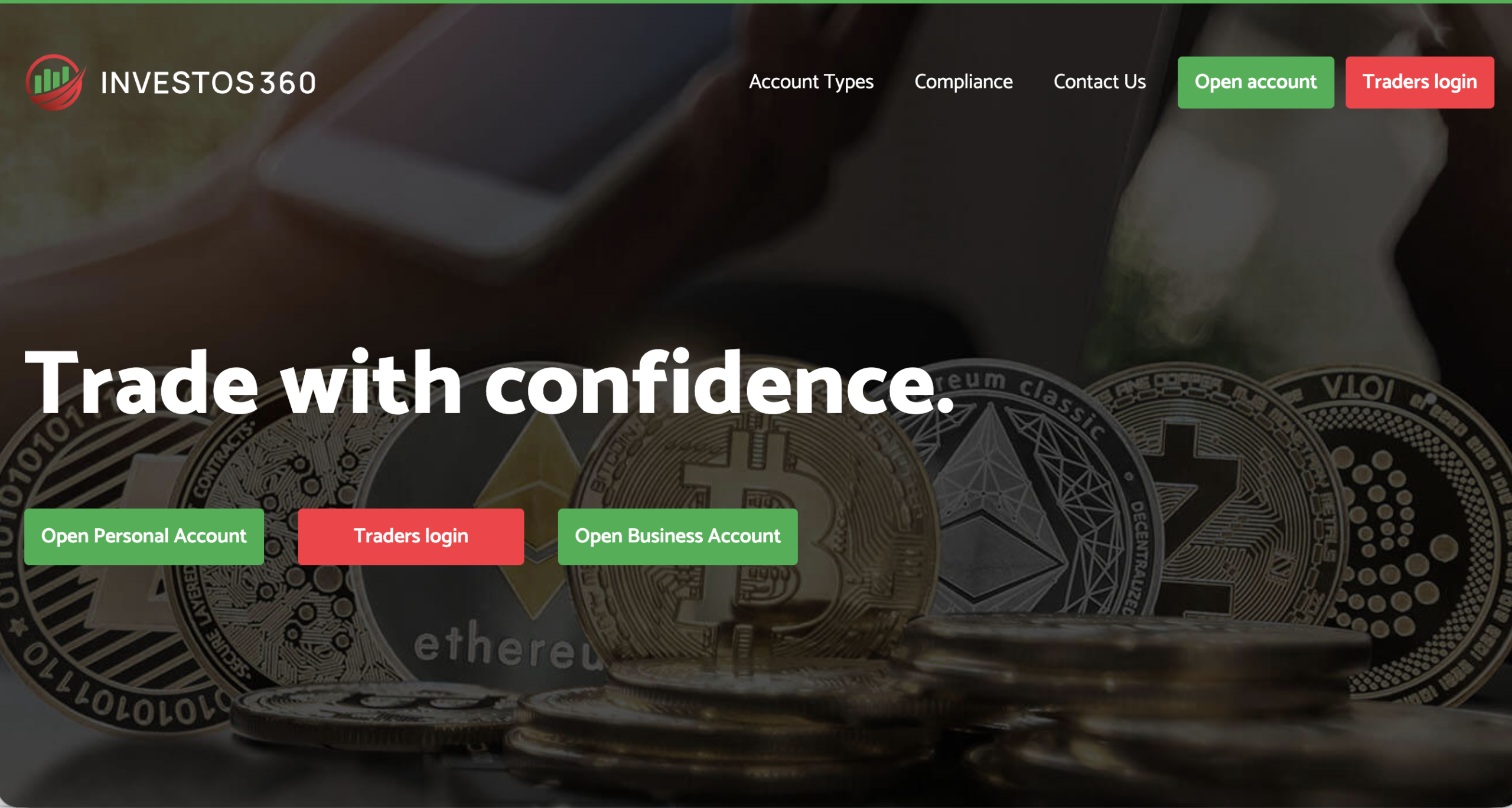 nvestos360 website homepage - A screenshot of the Investos360 homepage showcasing its interface and promotional banners.