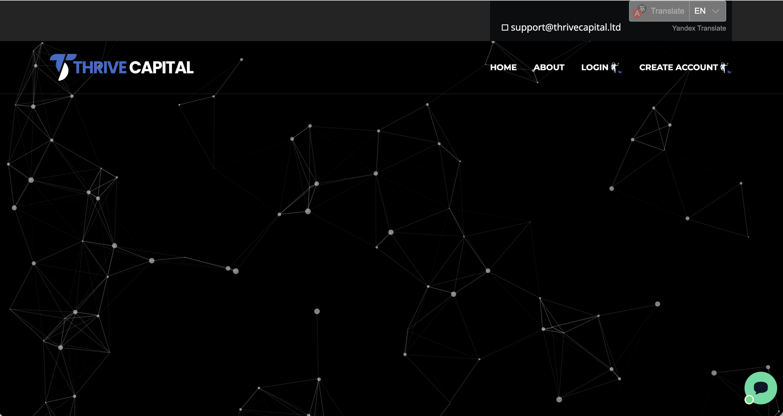 Screenshot of the fraudulent trading platform Thrivecapital Ltd, showcasing its misleading marketing.