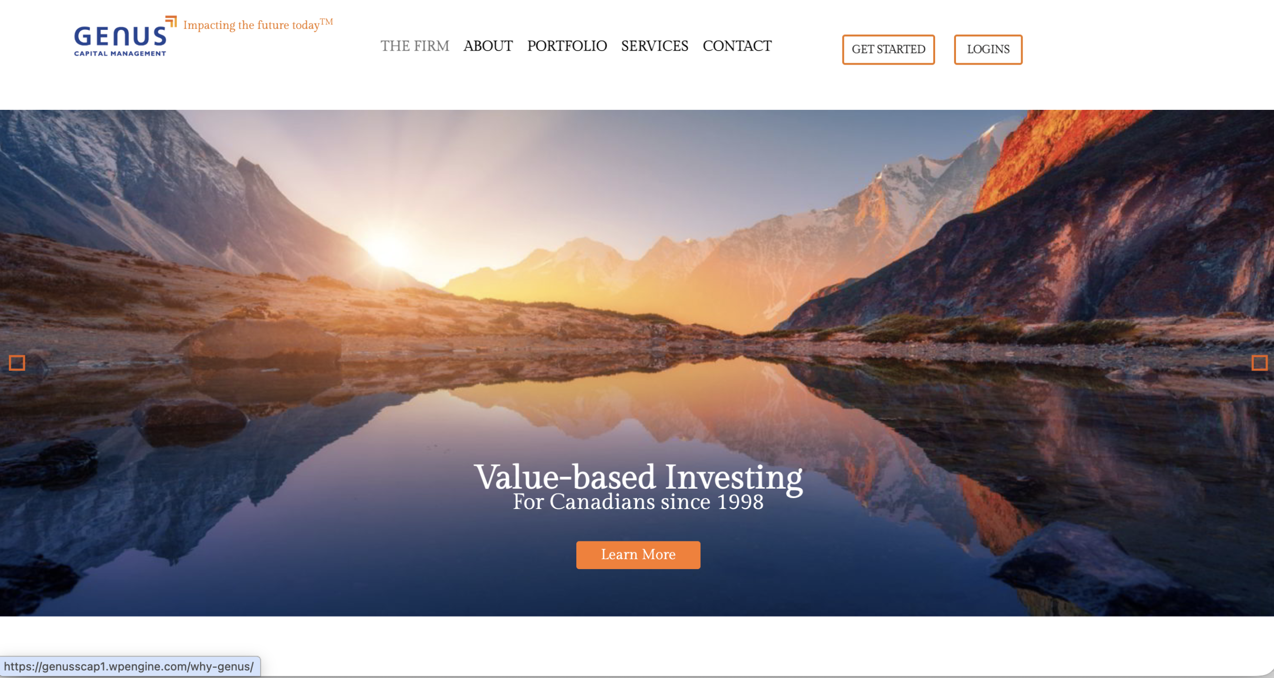 Screenshot of the fraudulent trading platform genuscapltd.com, showcasing its misleading marketing.