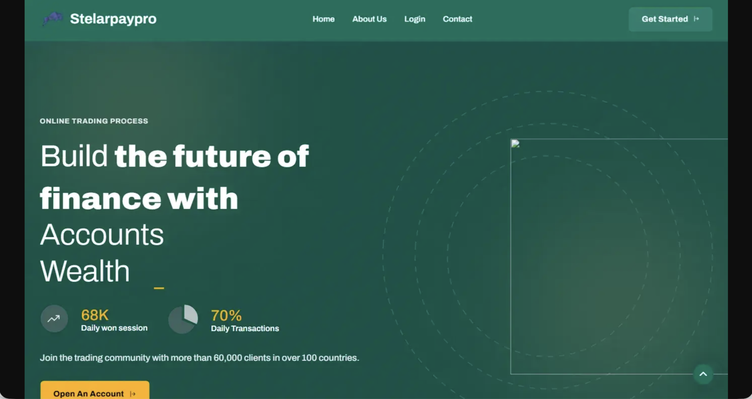Screenshot of the fraudulent trading platform Stelarpaypro, showcasing its misleading marketing.