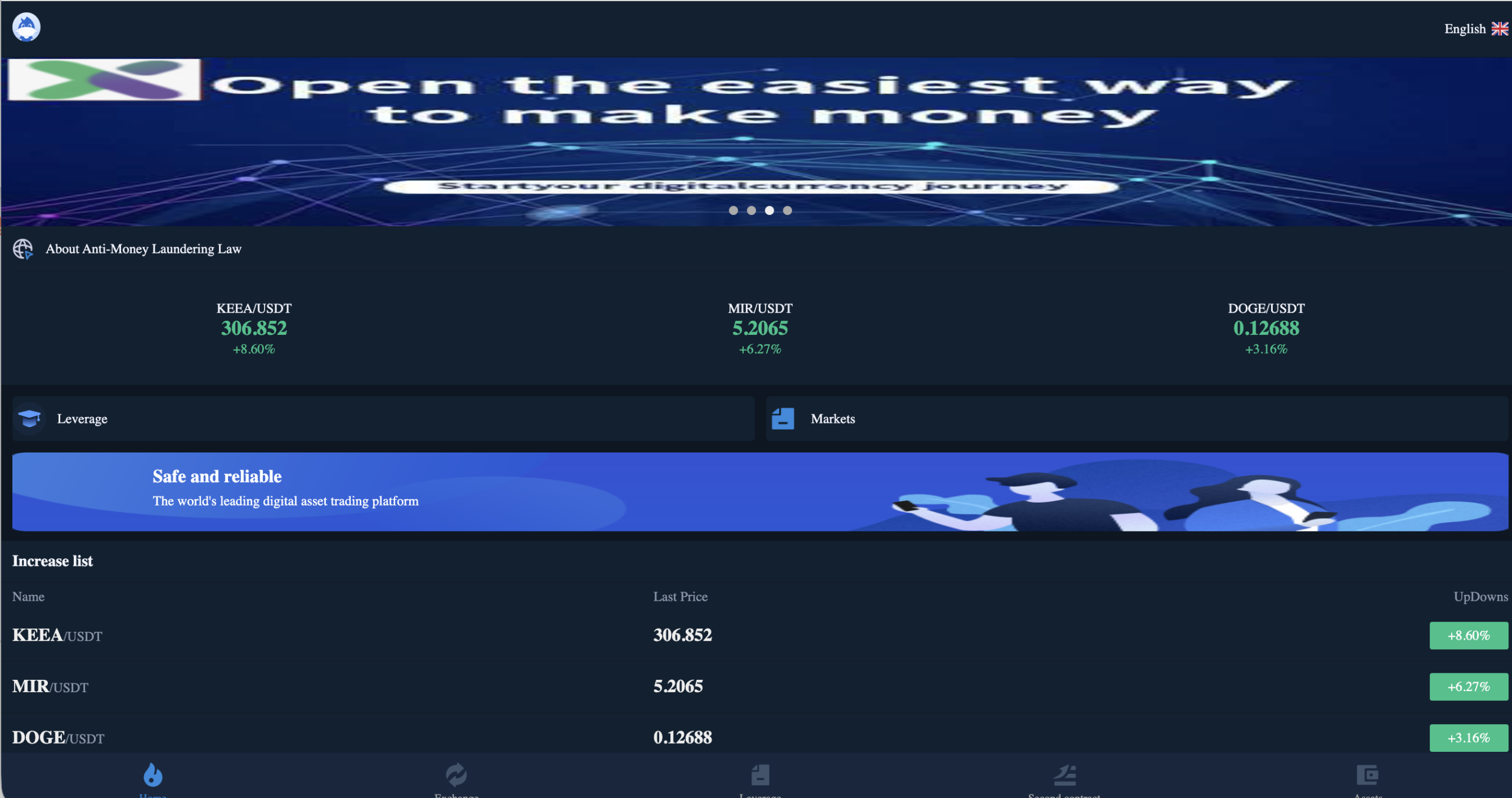 Screenshot of the fraudulent trading platform Vroec, showcasing its misleading marketing.