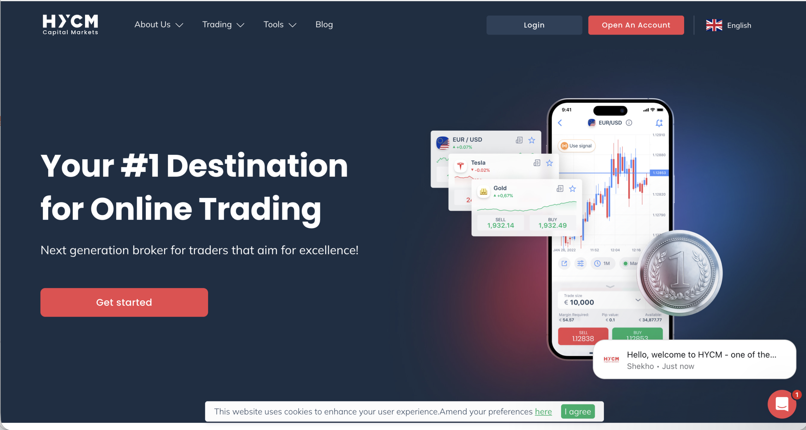 Screenshot of the fraudulent trading platform HYInvestment, showcasing its misleading marketing.