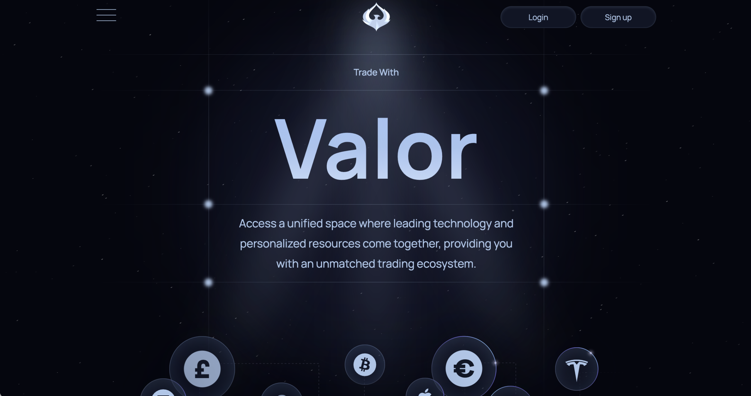 Screenshot of the fraudulent trading platform Valor Markets, showcasing its misleading marketing. 