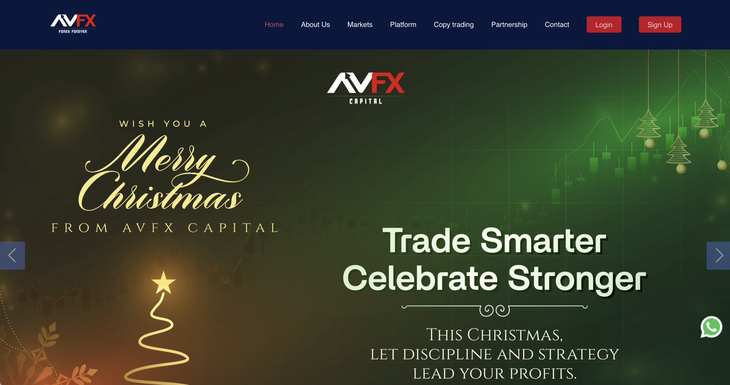 Screenshot of the fraudulent trading platform AVFX Capital, showcasing its misleading marketing.