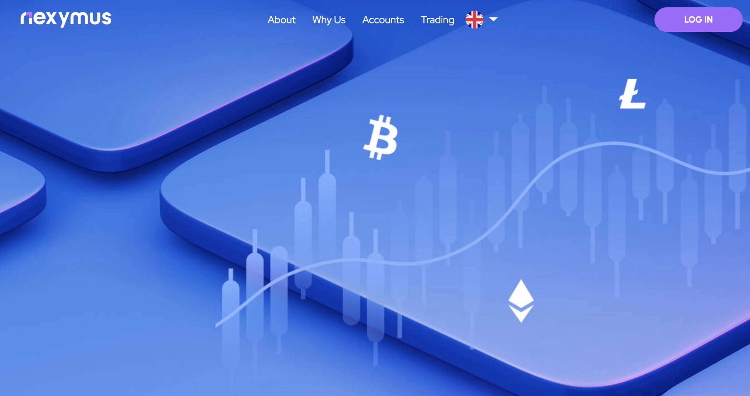 Screenshot of the fraudulent trading platform Nexymus, showcasing its misleading marketing.