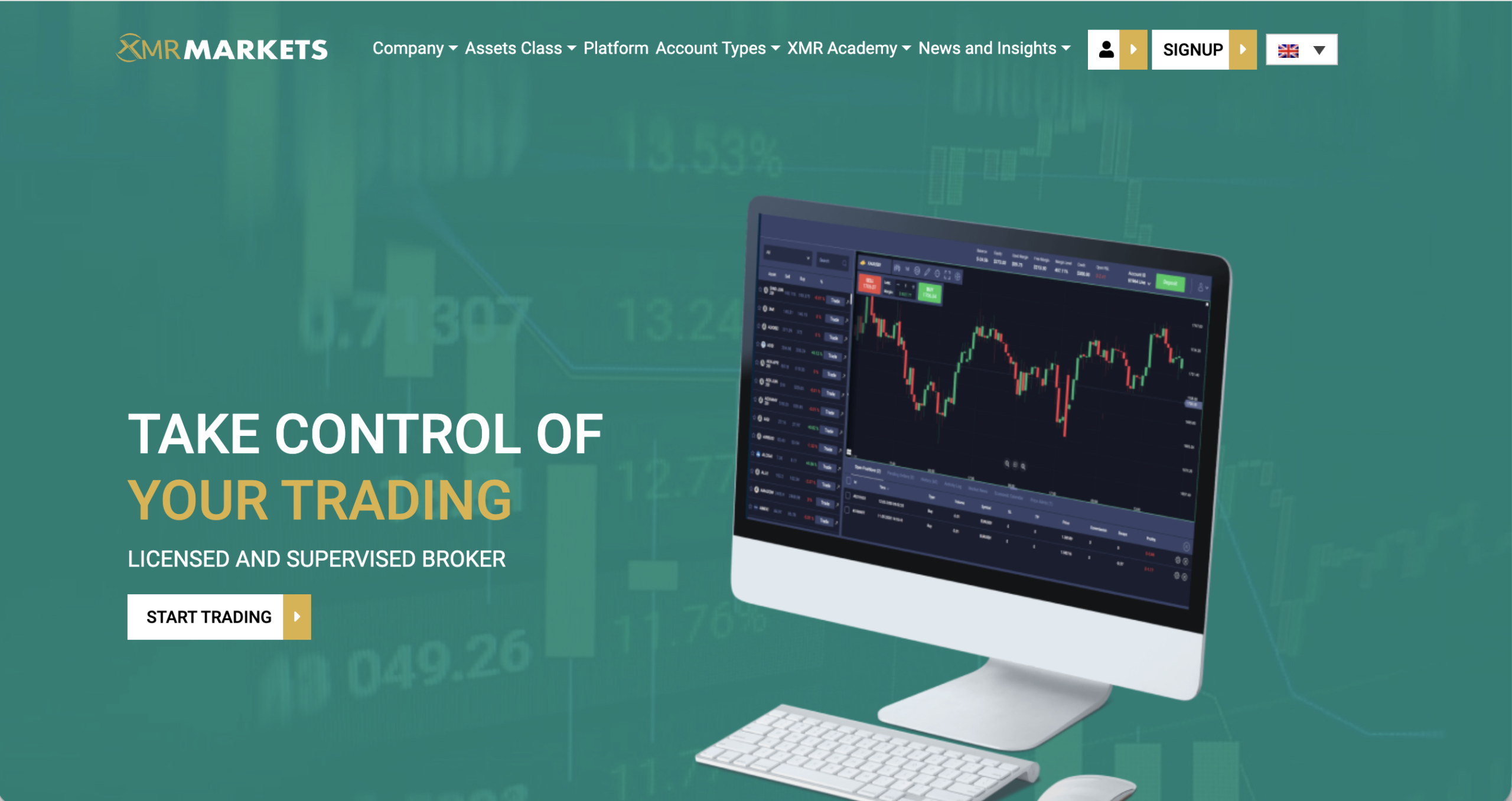 Screenshot of the fraudulent trading platform XMRMarkets, showcasing its misleading marketing. 
