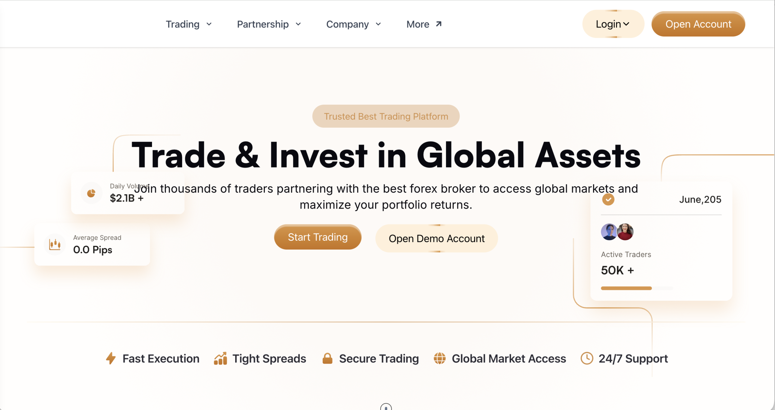 Screenshot of the fraudulent trading platform UltraTrendFX, showcasing its misleading marketing. 