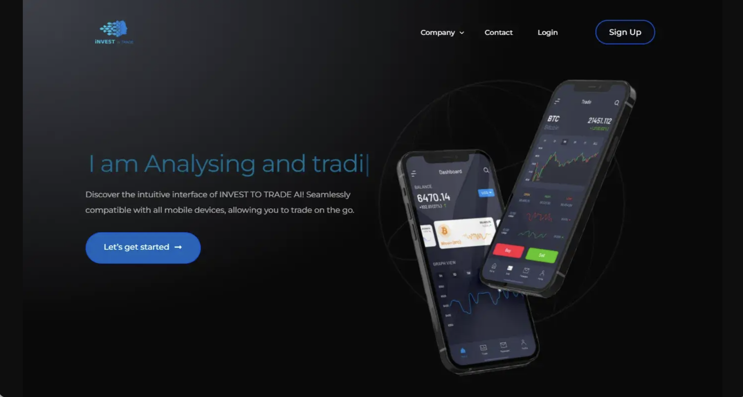 Screenshot of the fraudulent trading platform Invest To Trade, showcasing its misleading marketing.