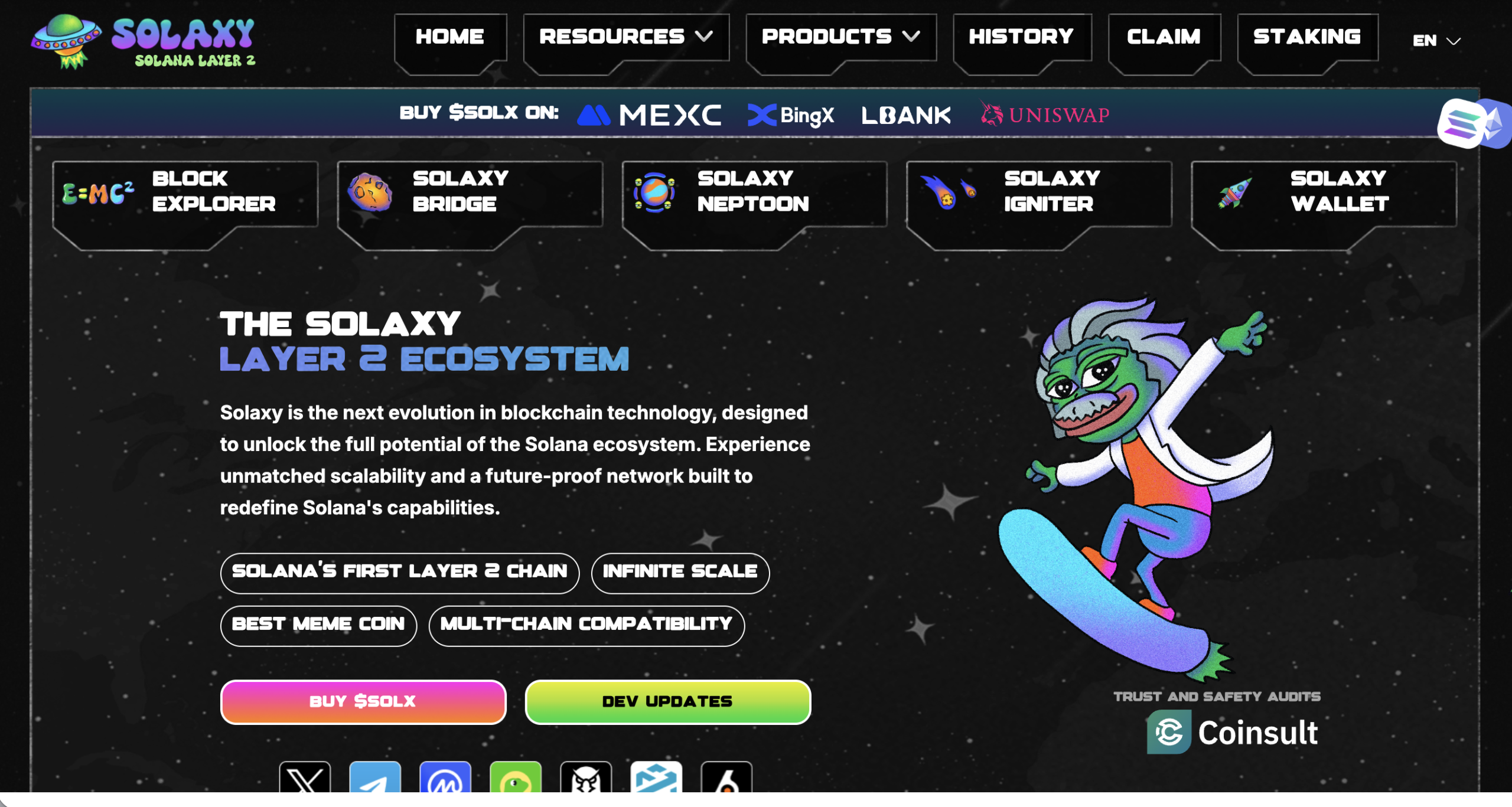 Screenshot of the fraudulent trading platform Solaxy Tech Ltd, showcasing its misleading marketing.