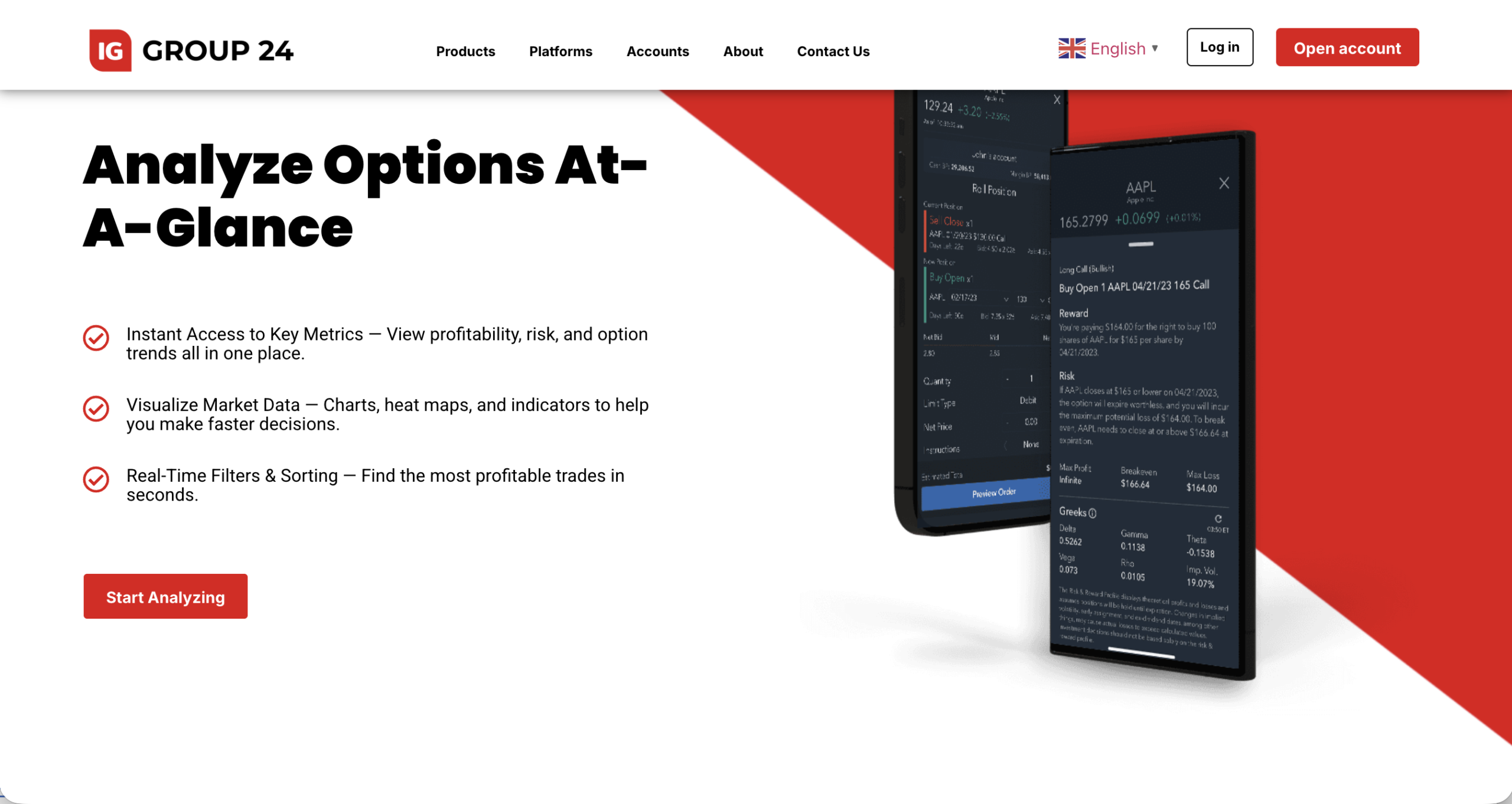 Screenshot of the fraudulent trading platform IG Group 24, showcasing its misleading marketing.