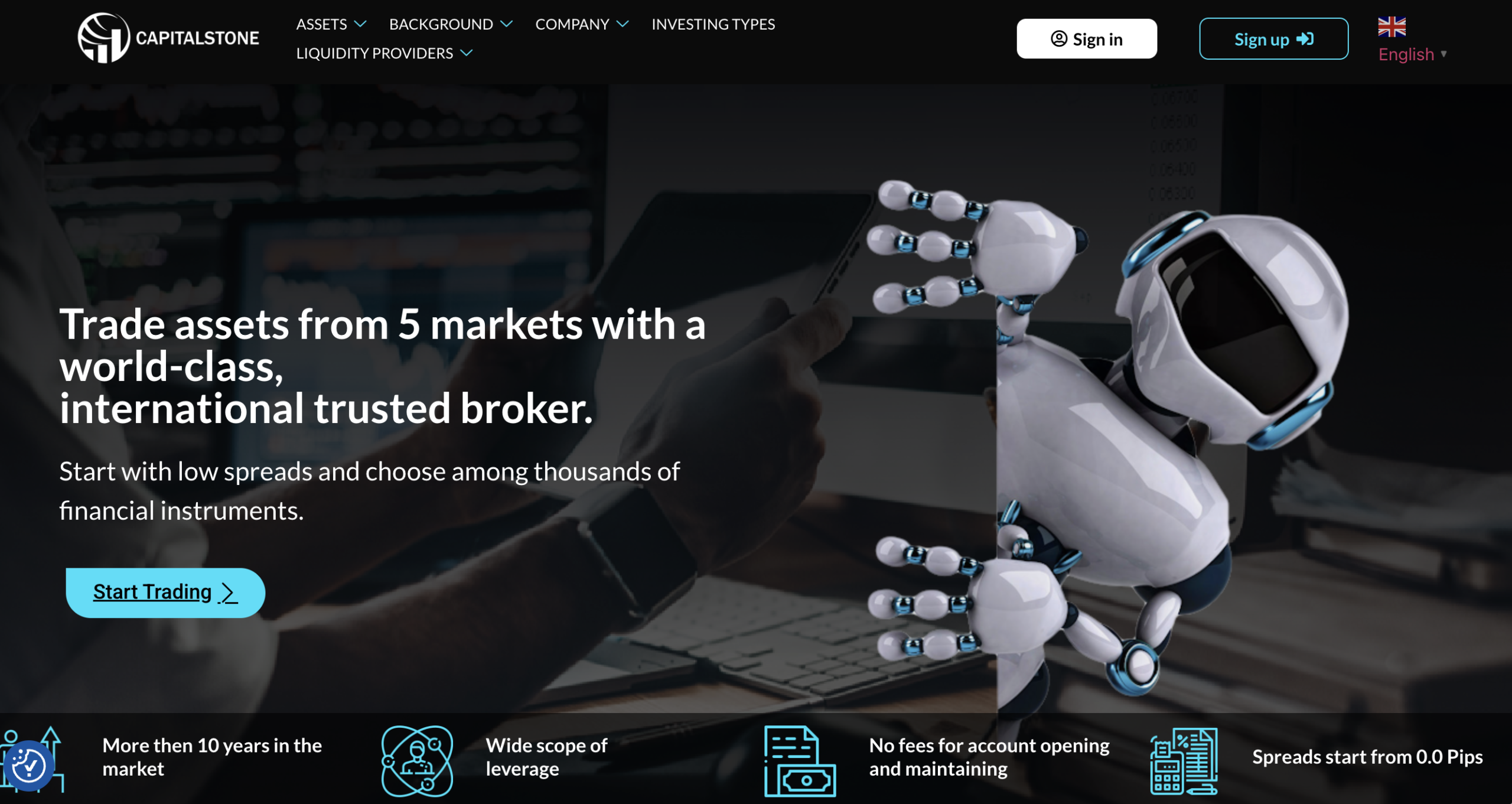CapitalStone website home page