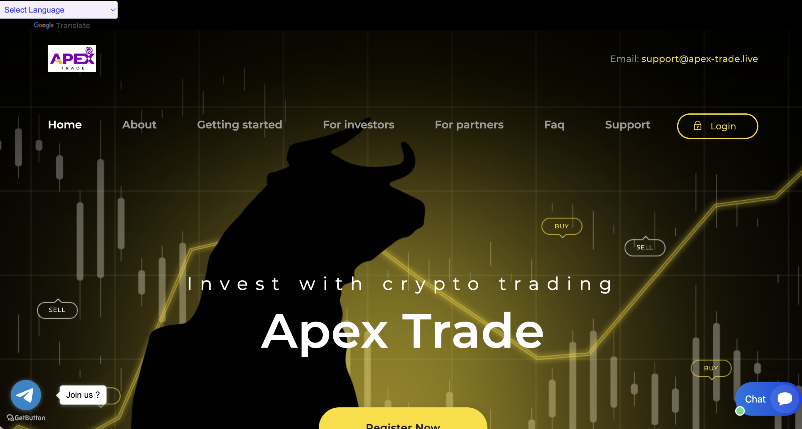 Apex Trade scam page review